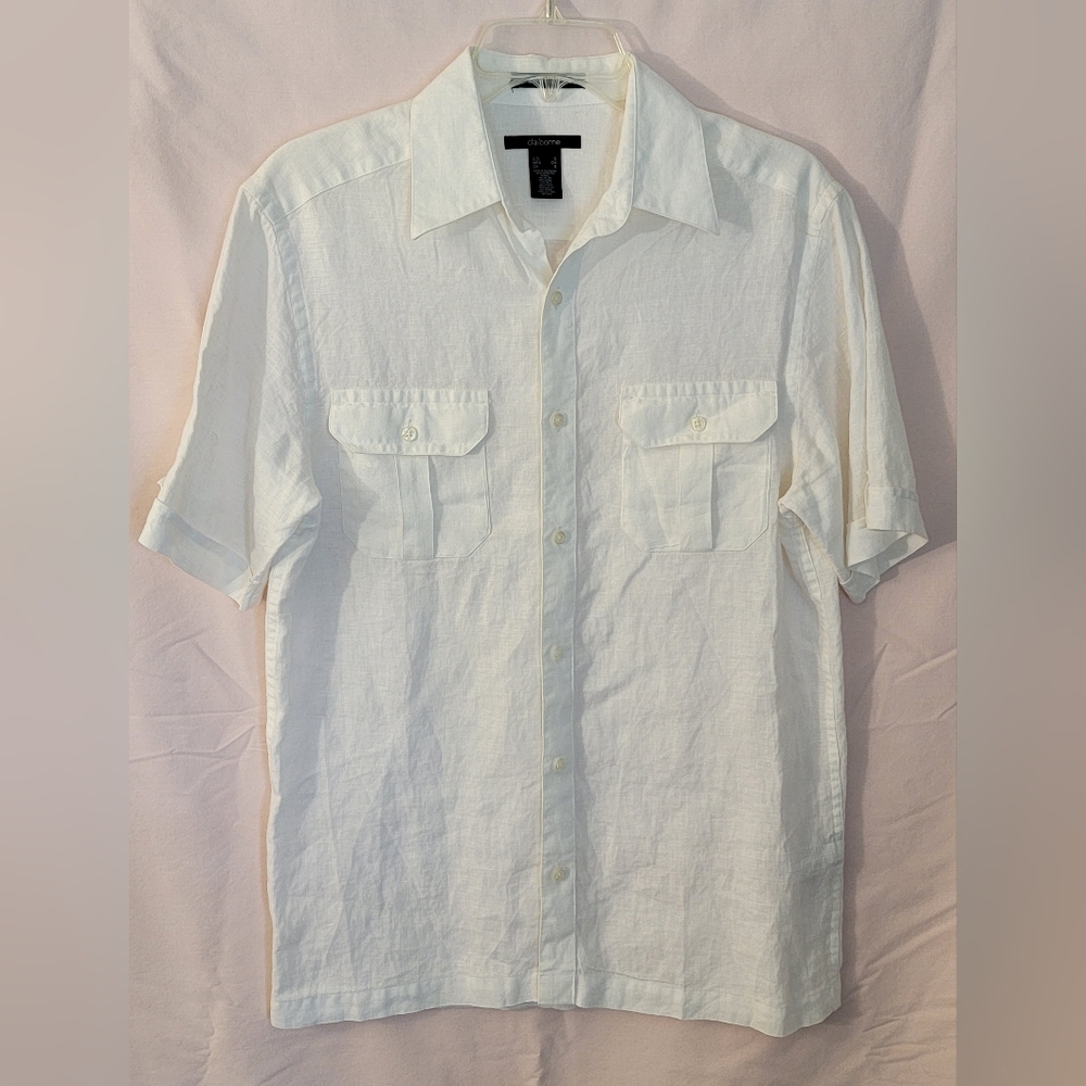 Claiborne Linen Button Down Shirt Size S